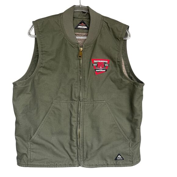 Tractor Supply 85th Anniversary Mens Vest Large Ridgecut Full Zip Sherpa Lined